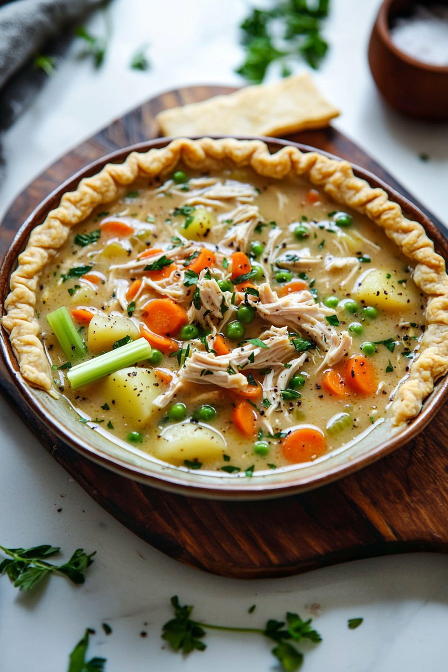 Healthy Chicken Pot Pie Soup