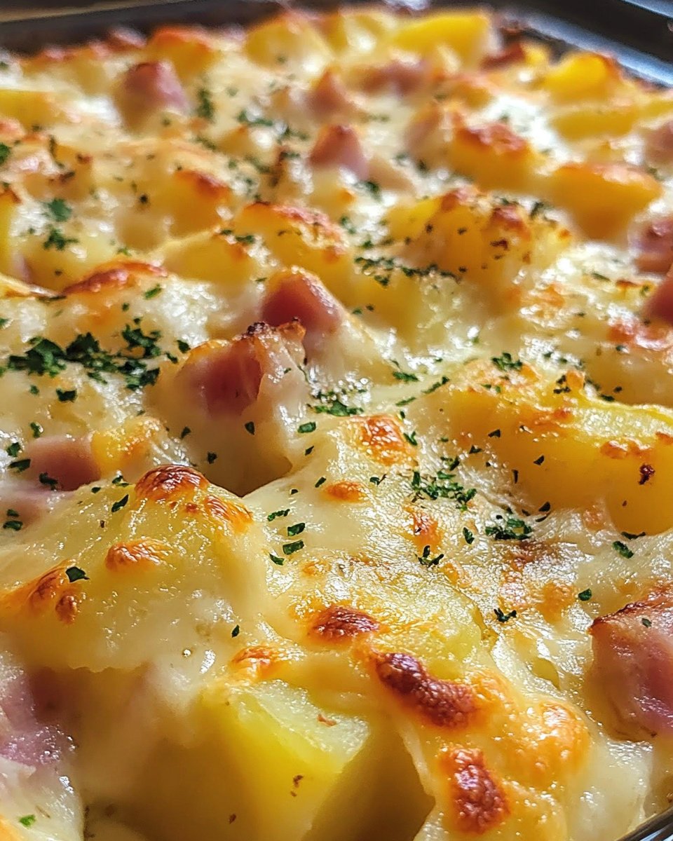 Cheesy Potato and Ham Casserole