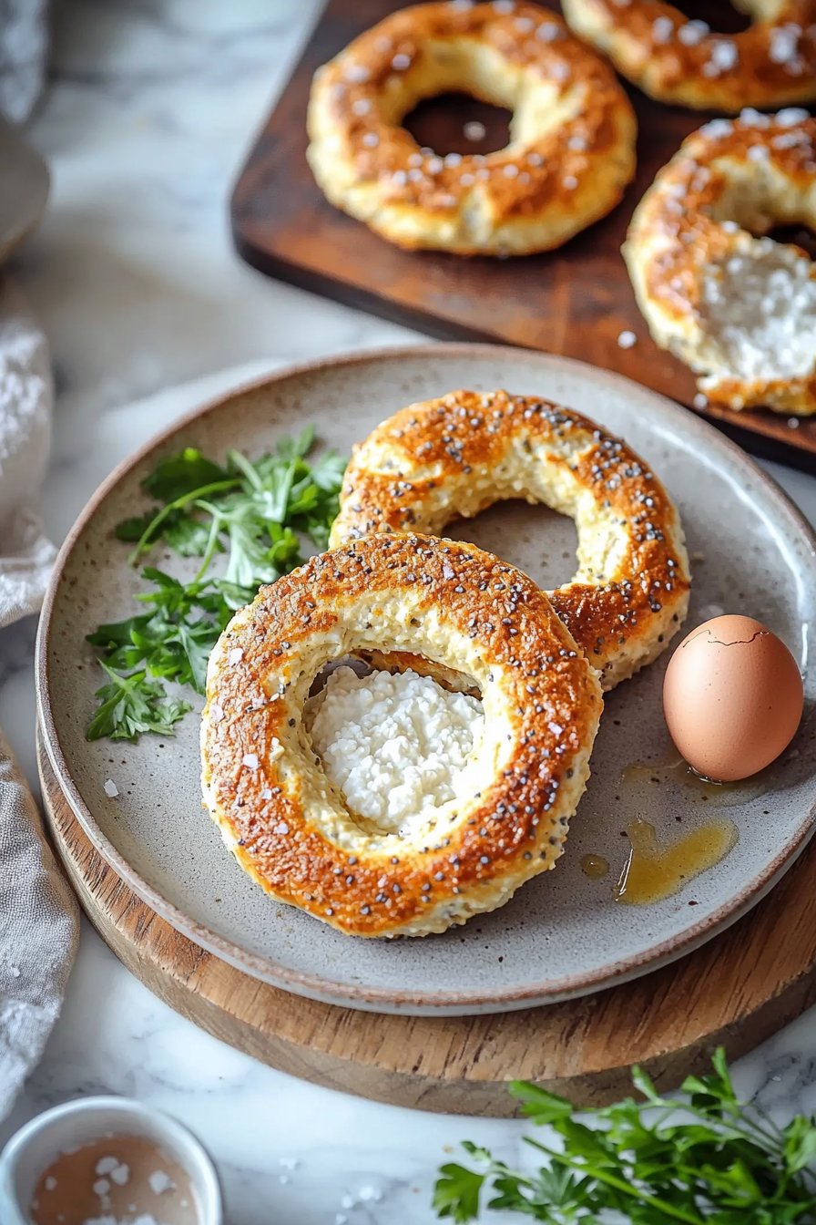3 Zutaten Cottage Cheese Protein Bagels