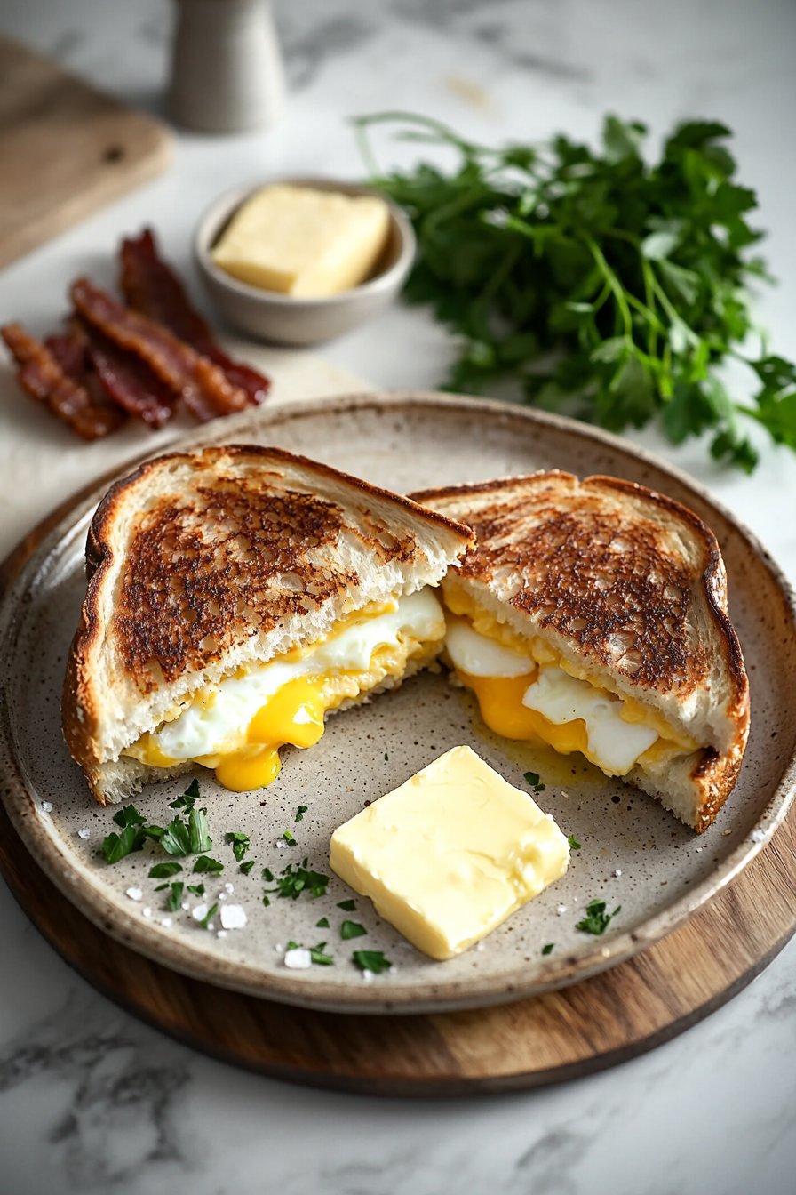 Frühstücks-Grilled Cheese Sandwich