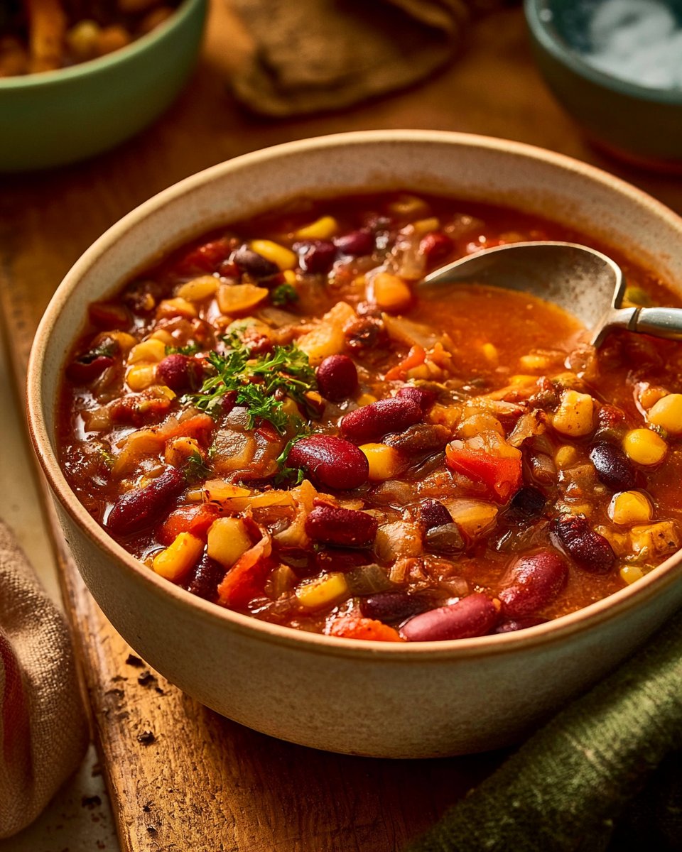 Grandma's Slow Cooker Vegetarian Chili