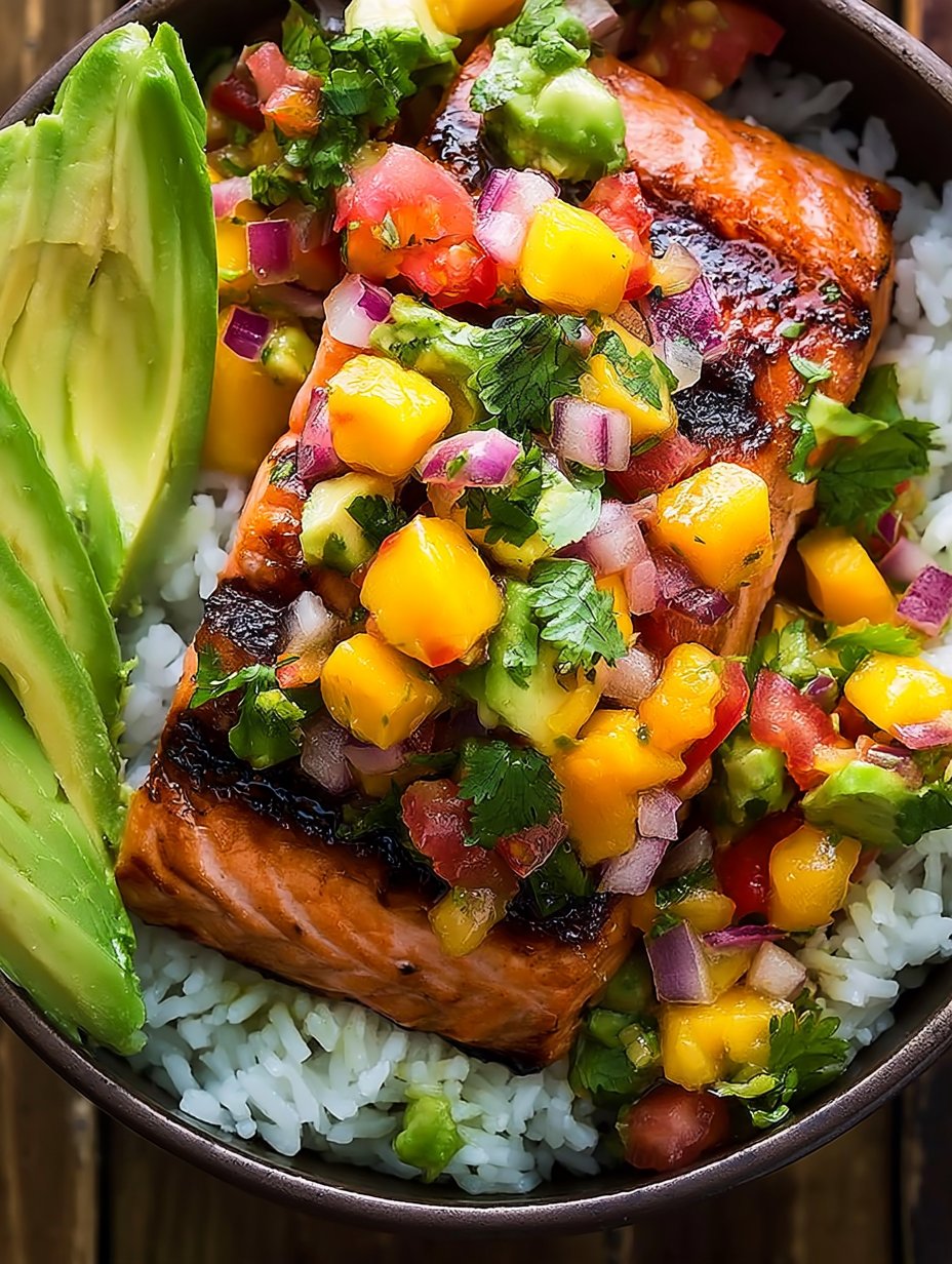 Salmón con Salsa de Mango