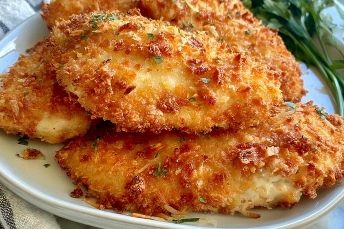 Parmesan chicken in air fryer | Parmesan chicken airfryer, Air fryer parmesan crusted chicken, Parmesan crusted chicken with mayo