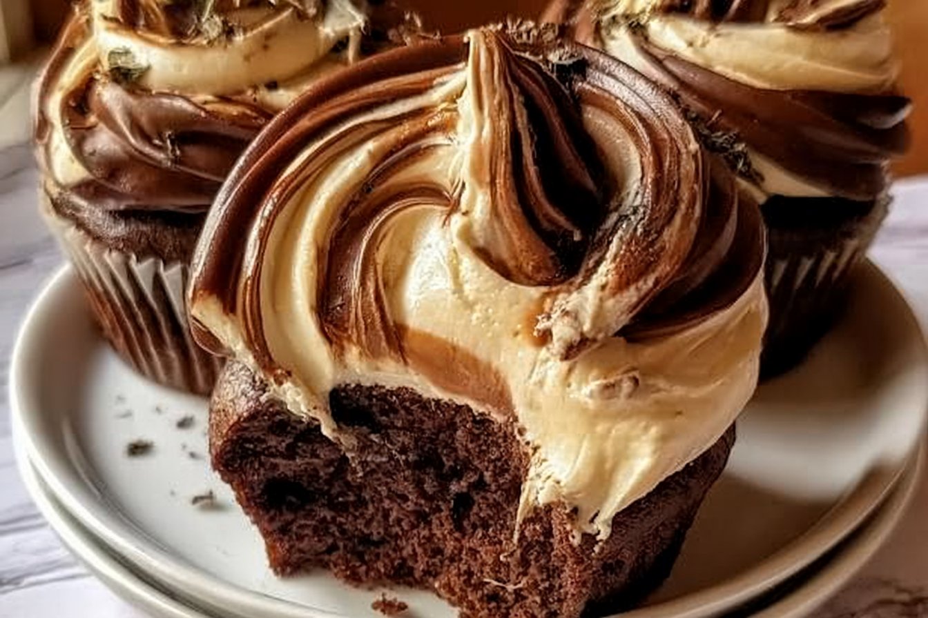 Chocolate Coffee Cream Cupcakes