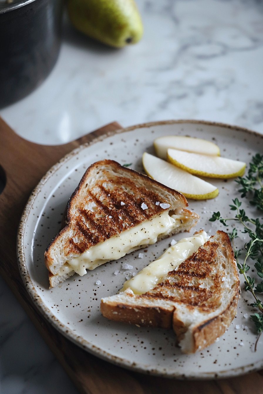 Brie & Pear Grilled Cheese Sandwich