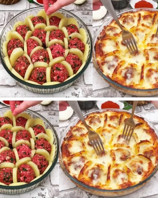 Polpette al forno con patate e besciamella