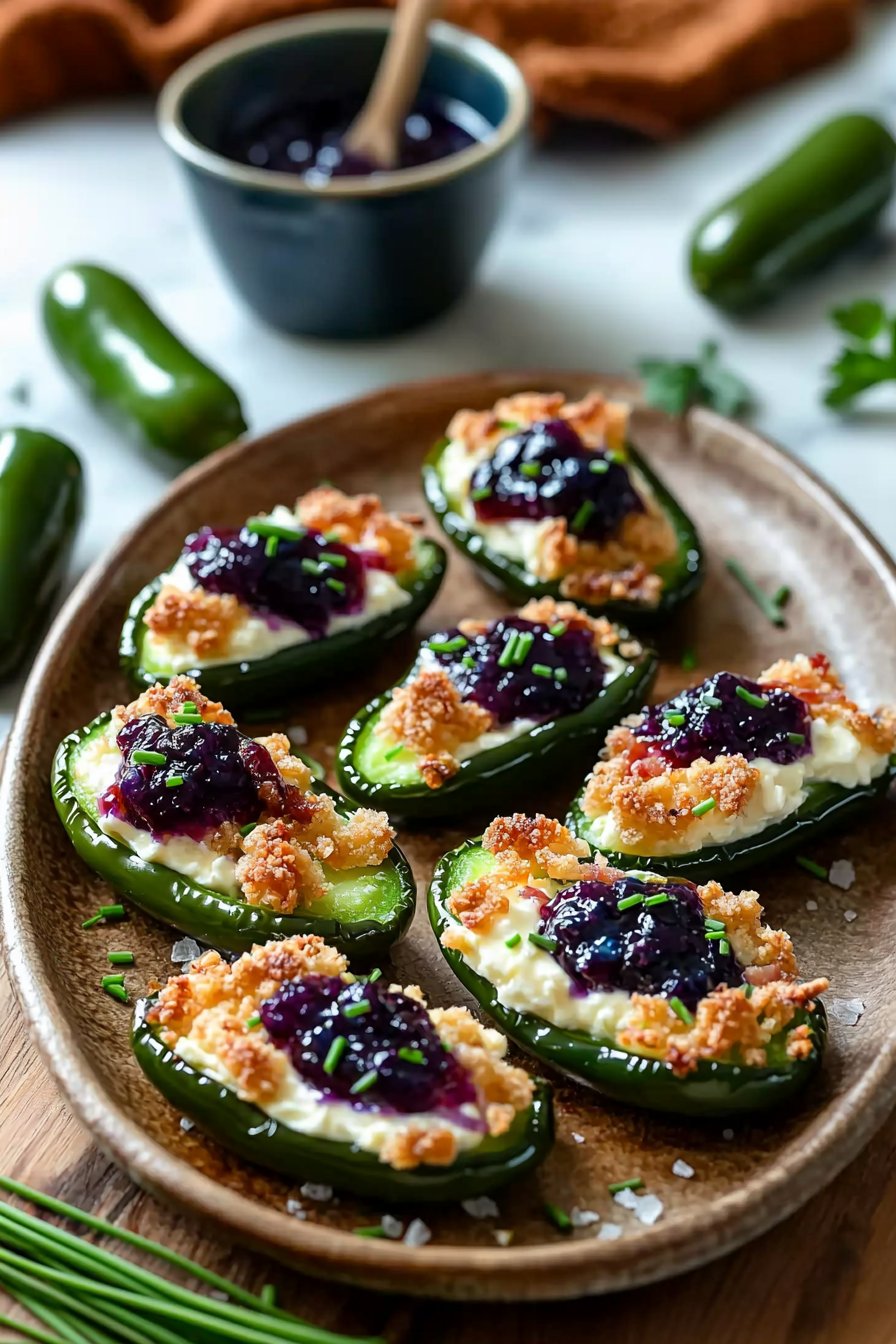 Blueberry Brie Jalapeño Poppers