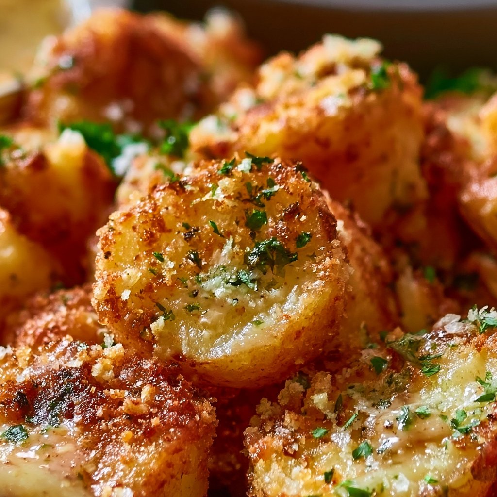 Irresistible Crispy Garlic Butter Parmesan Potatoes