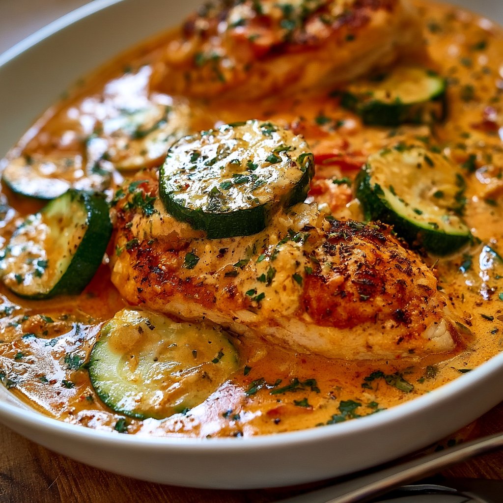 Paprika Zucchini Sahne Hähnchen