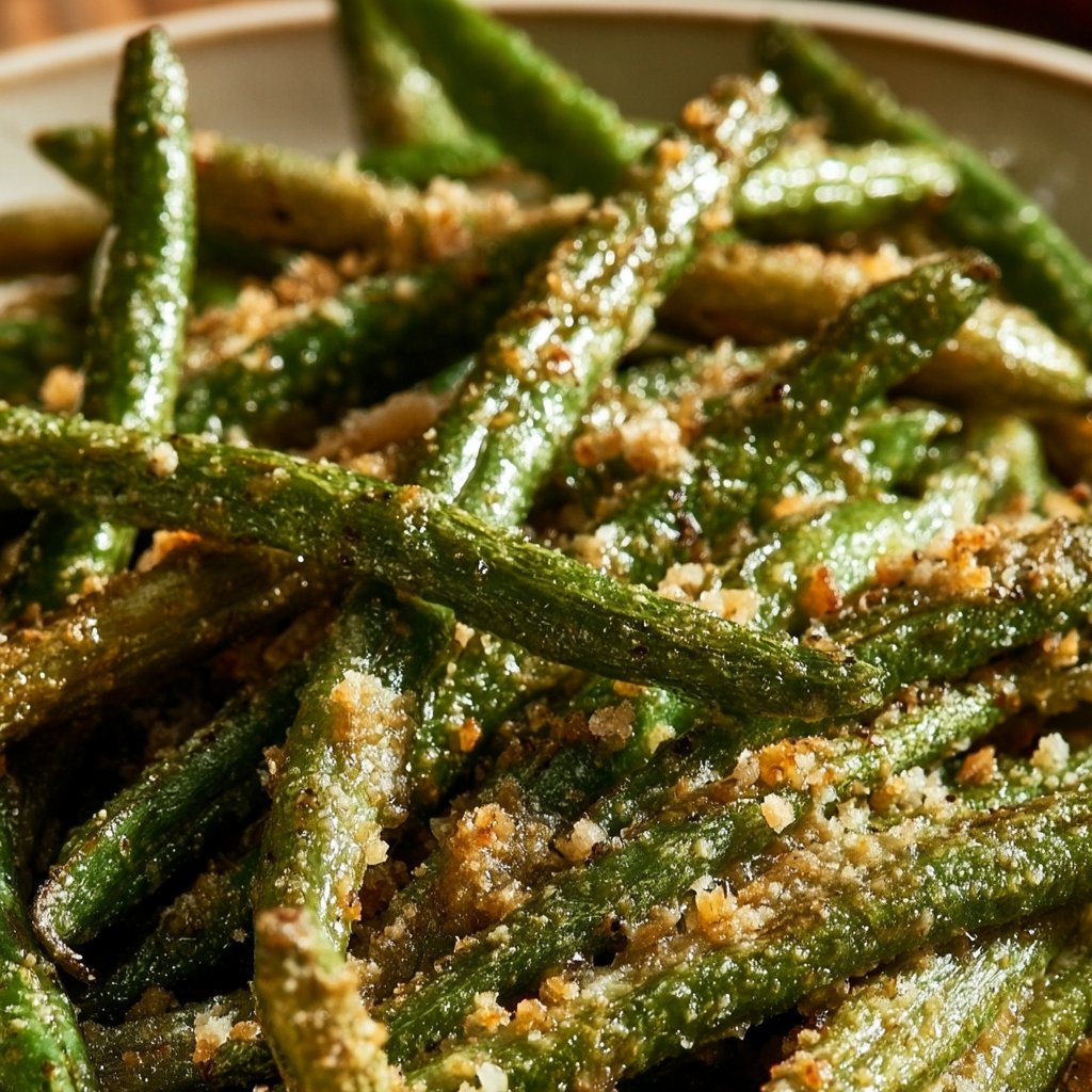 Garlic Parmesan Roasted Green Beans