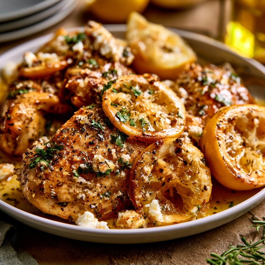Greek Chicken with Lemon and Feta Recipe 4 Greek Chicken with Lemon and Feta Recipe