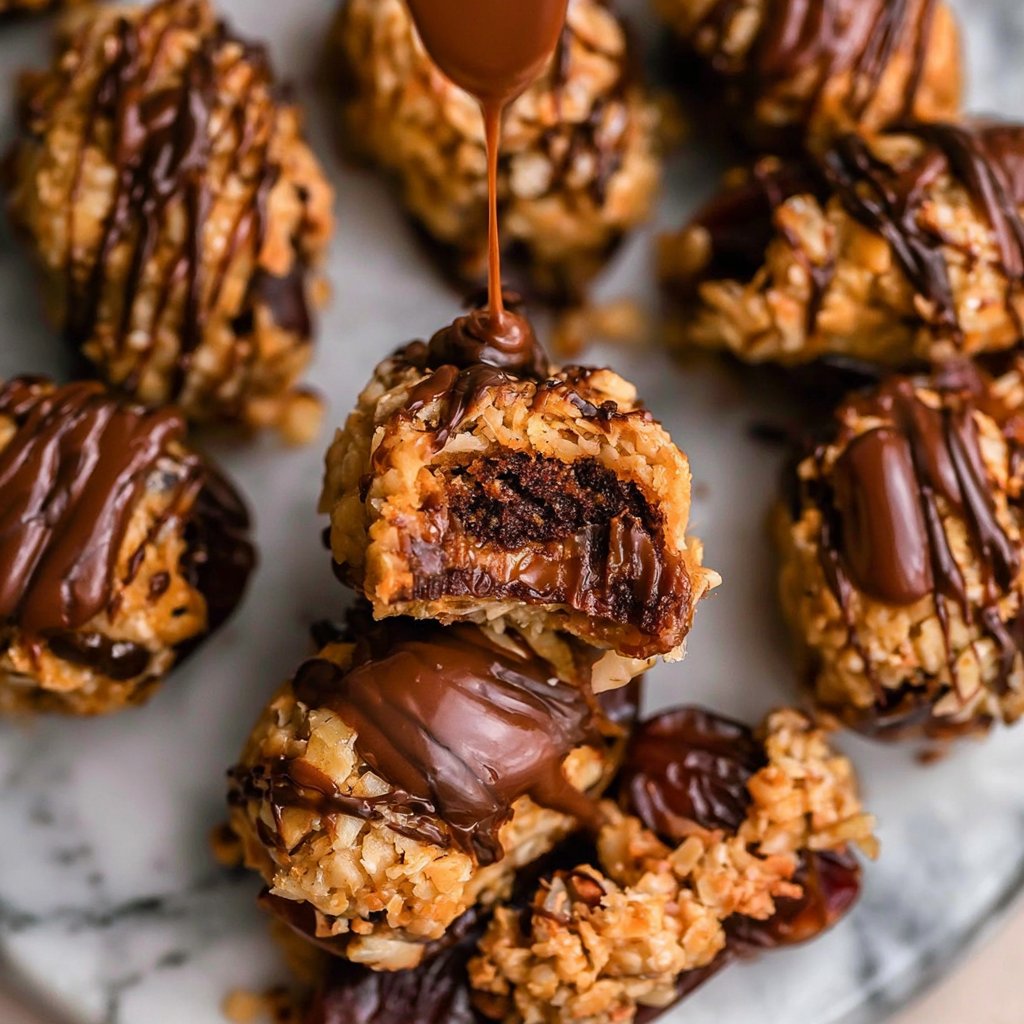 Samoa Cookie Stuffed Dates