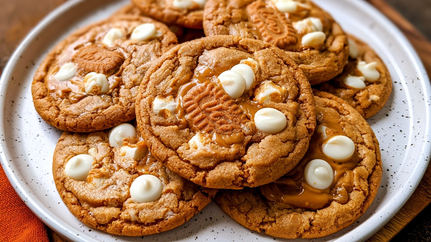 Biscoff Cookie Butter White Chocolate Chip Cookies