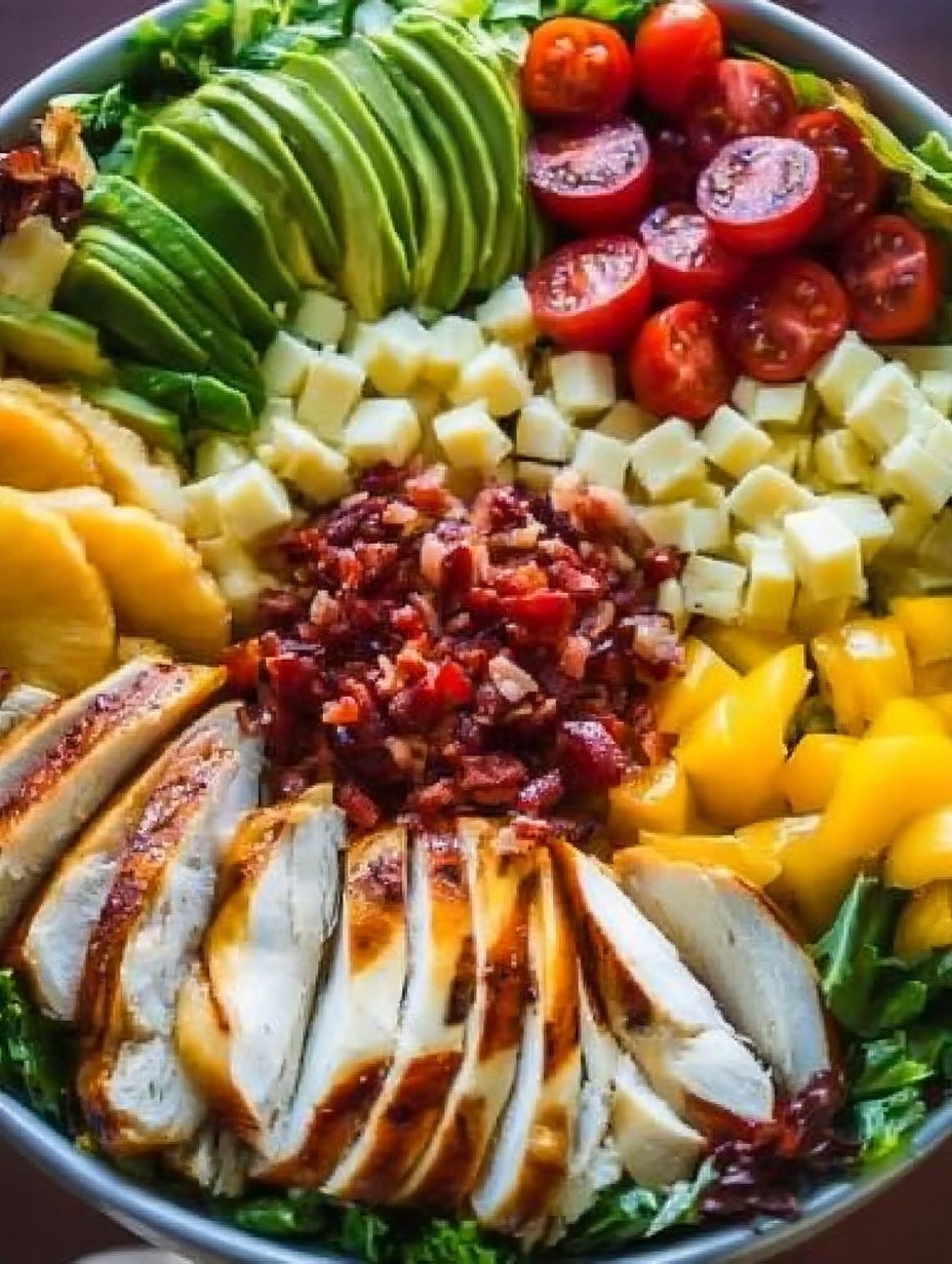 Ensalada Cobb con el mejor aderezo para ensalada Cobb