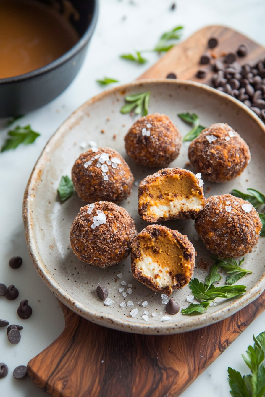Pumpkin Cheesecake Truffles