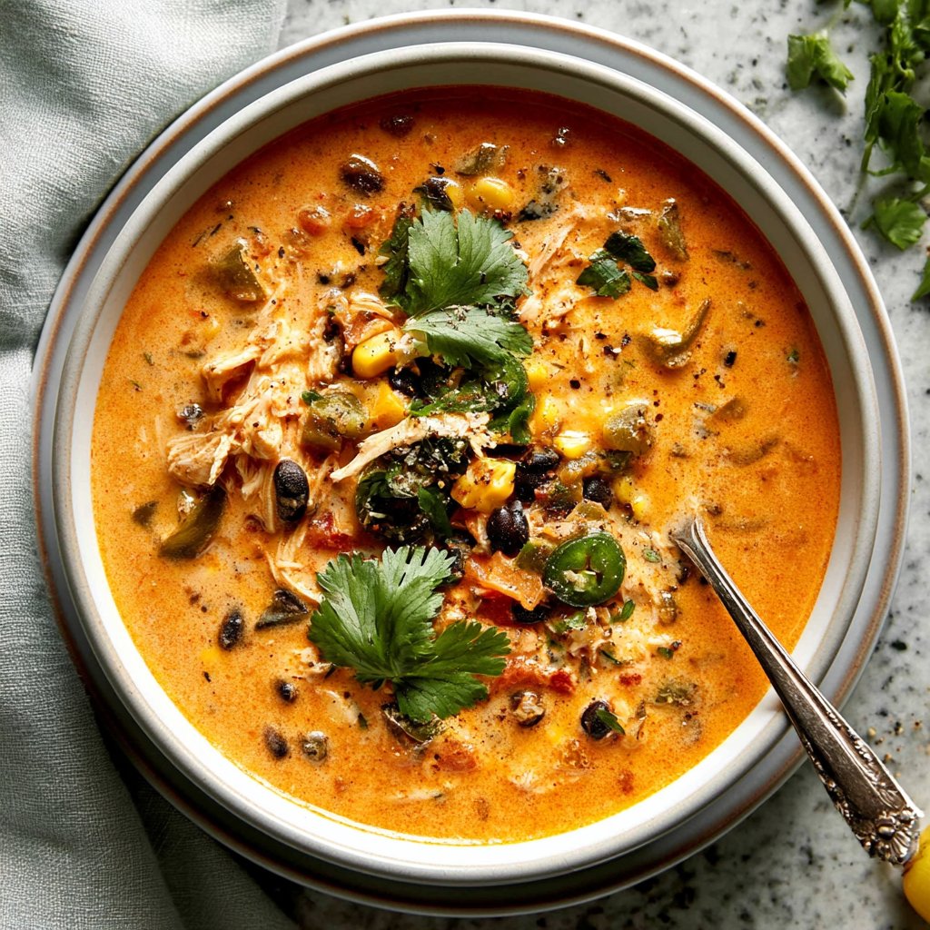 Chicken, Poblano, and Black Bean Soup