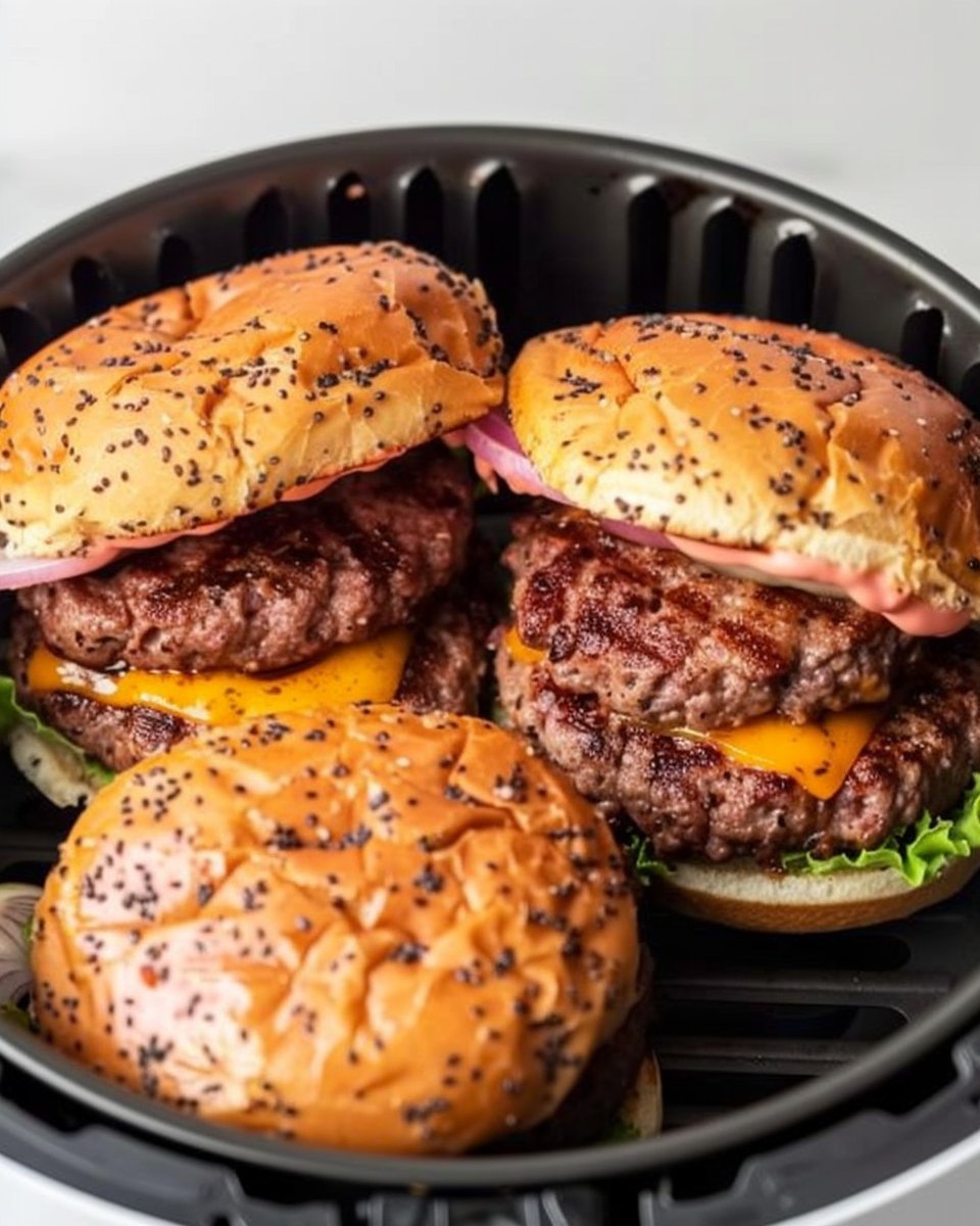 Easy Air Fryer Burgers