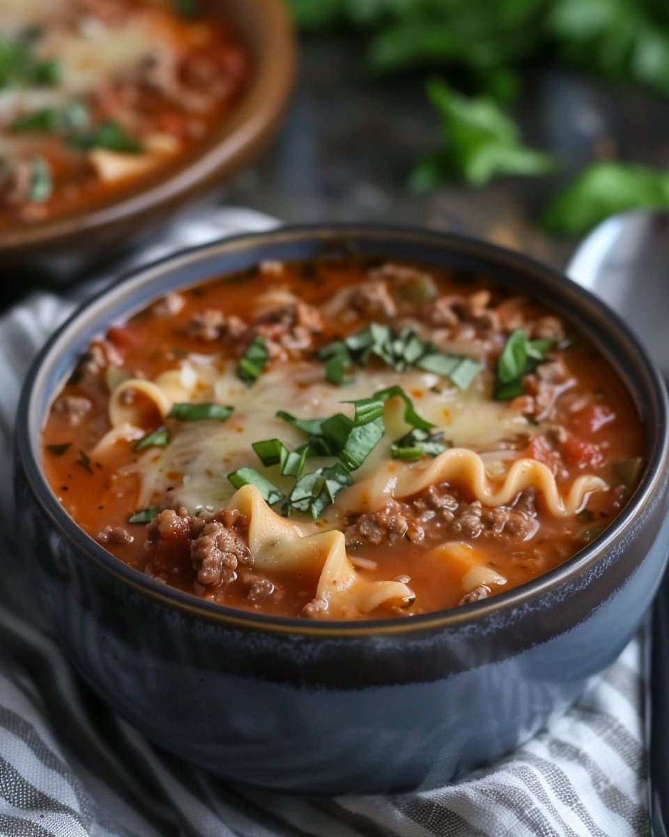 Easy Creamy Lasagna Soup