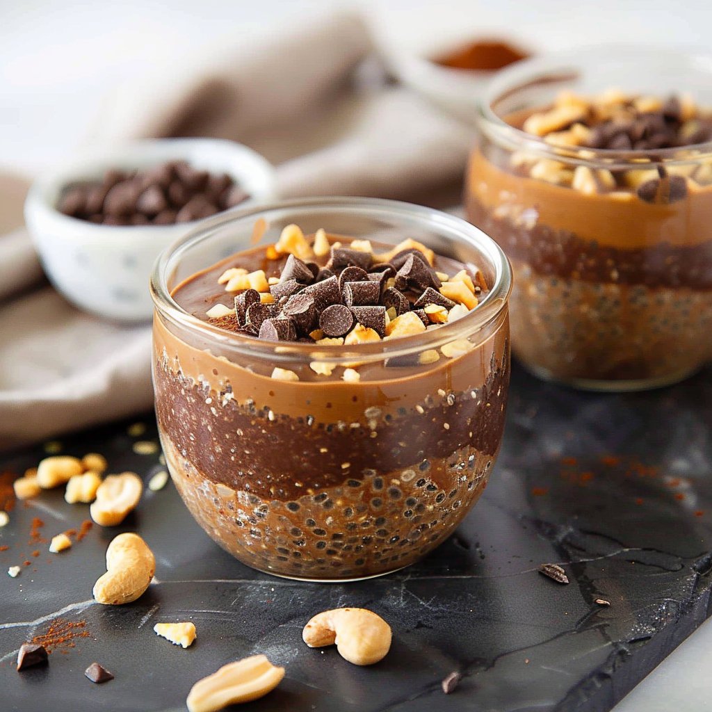 Peanut Butter Chocolate Chia Pudding