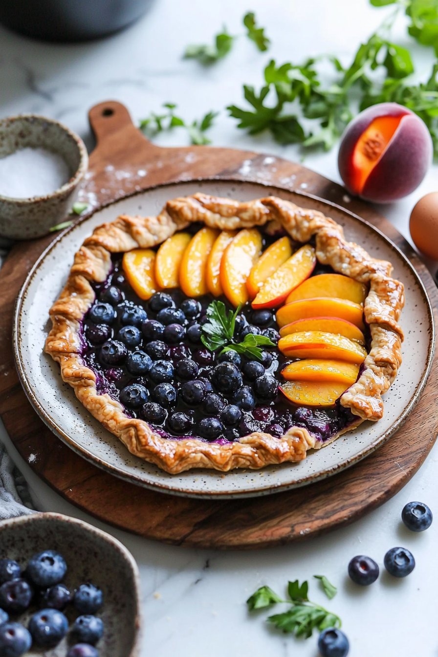Pfirsich-Blaubeer-Galette