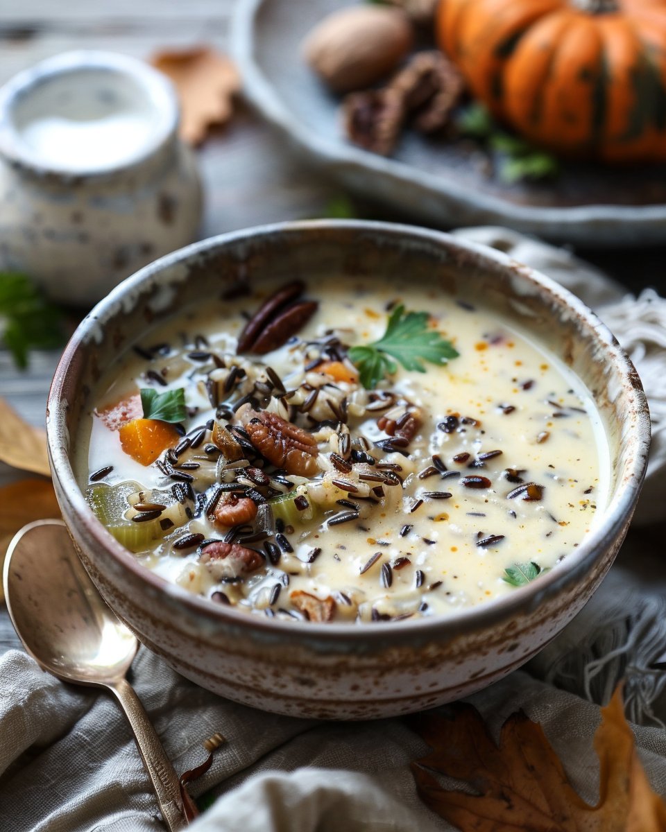 Cozy Autumn Wild Rice Soup