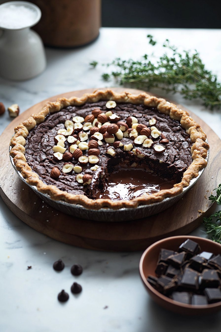 Chocolate Hazelnut Cookie Pie