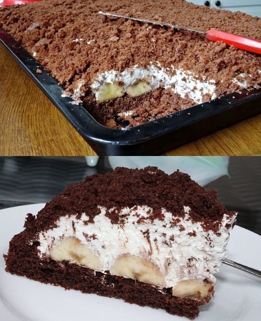 Banana Cake with Cream
