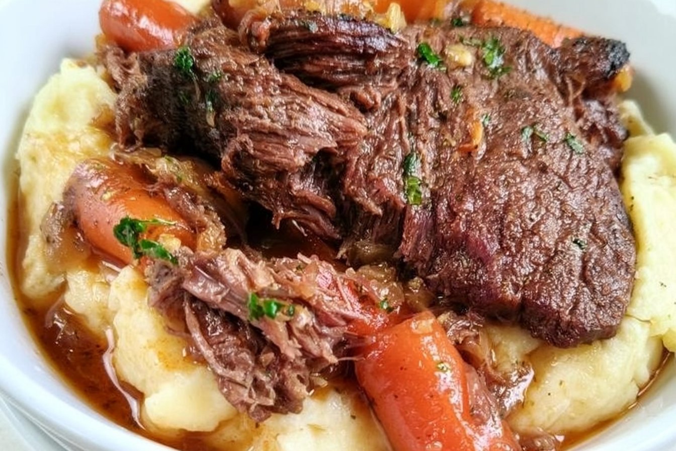 Slow Cooker Garlic Herb Pot Roast