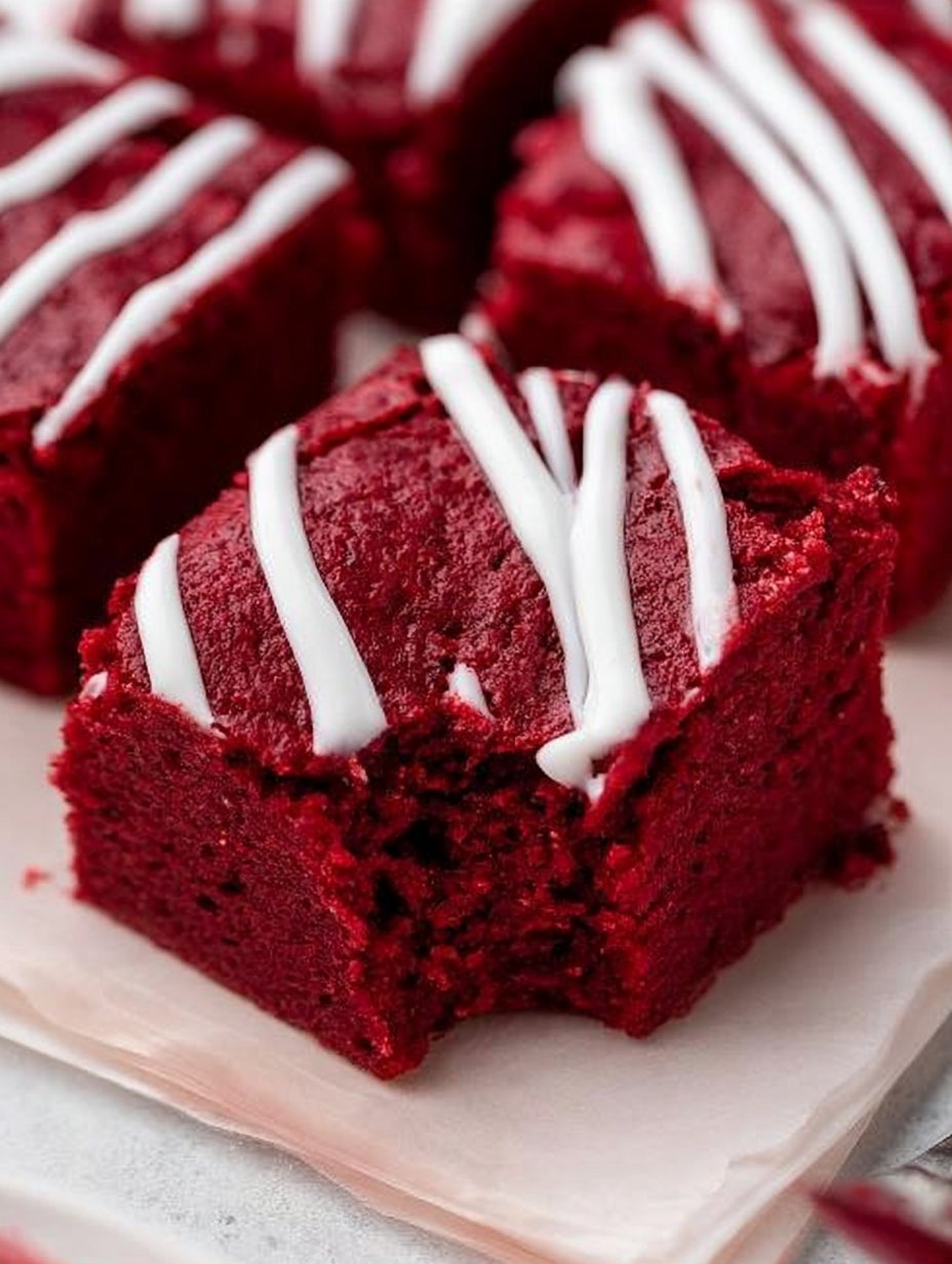 The Best Fudgy Red Velvet Brownies Recipe