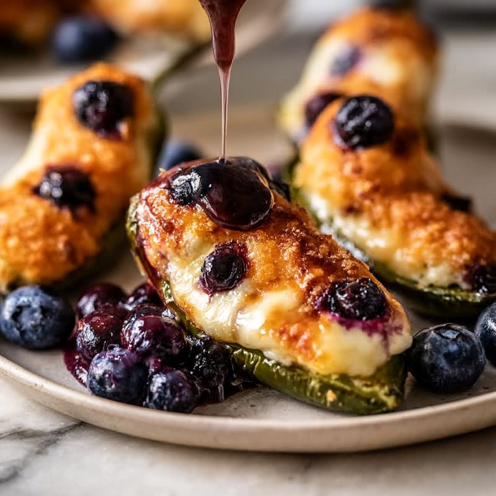 Blueberry Brie Jalapeño Poppers
