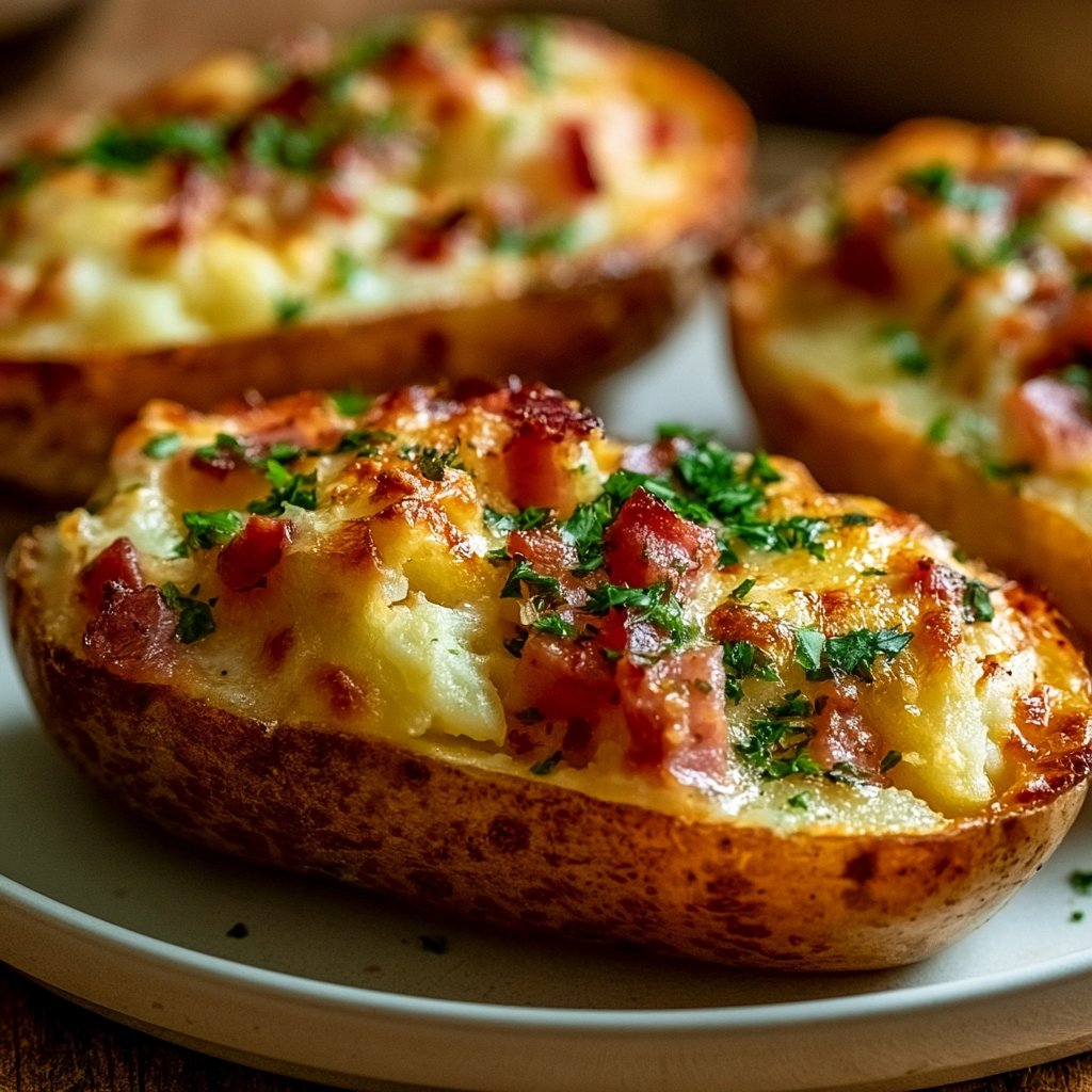 Gefüllte Kartoffeln nach Flammkuchen-Art