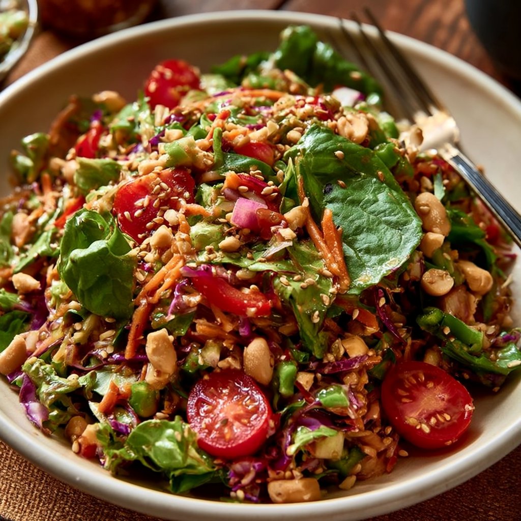 Asiatischer Erdnusssalat