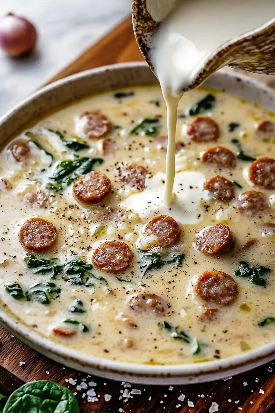 Creamy Parmesan Italian Sausage Soup