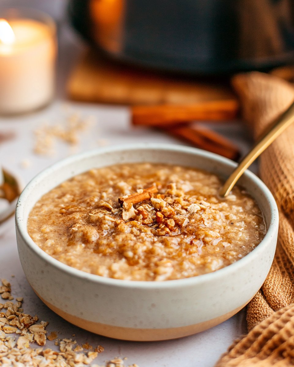 Slow Cooker Maple Brown Sugar Oatmeal