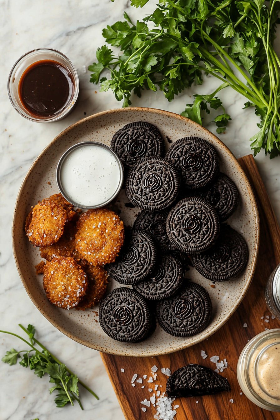 In der Heißluftfritteuse frittierte Oreos