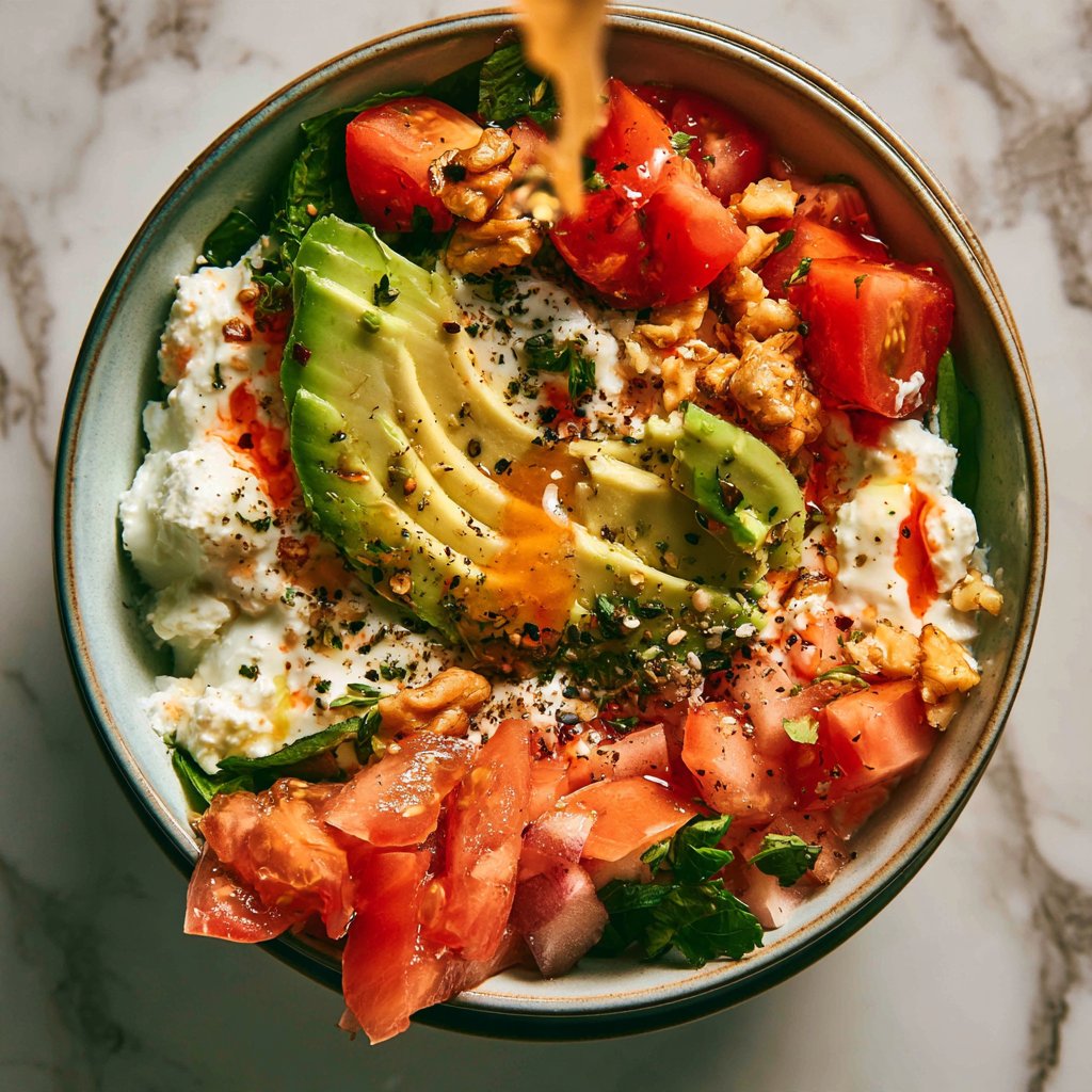 High-Protein Savory Cottage Cheese & Avocado Bowl