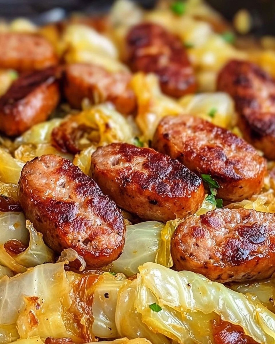 Low Carb Fried Cabbage & Sausage