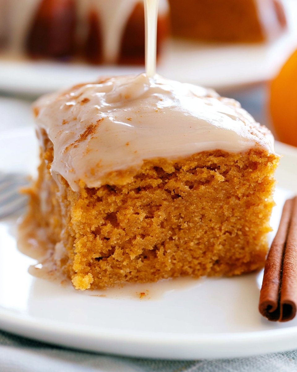 Pumpkin Spice Cake with Apple Cider Glaze