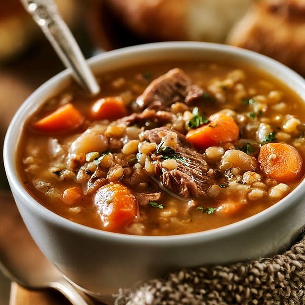 Crockpot Beef and Barley Soup