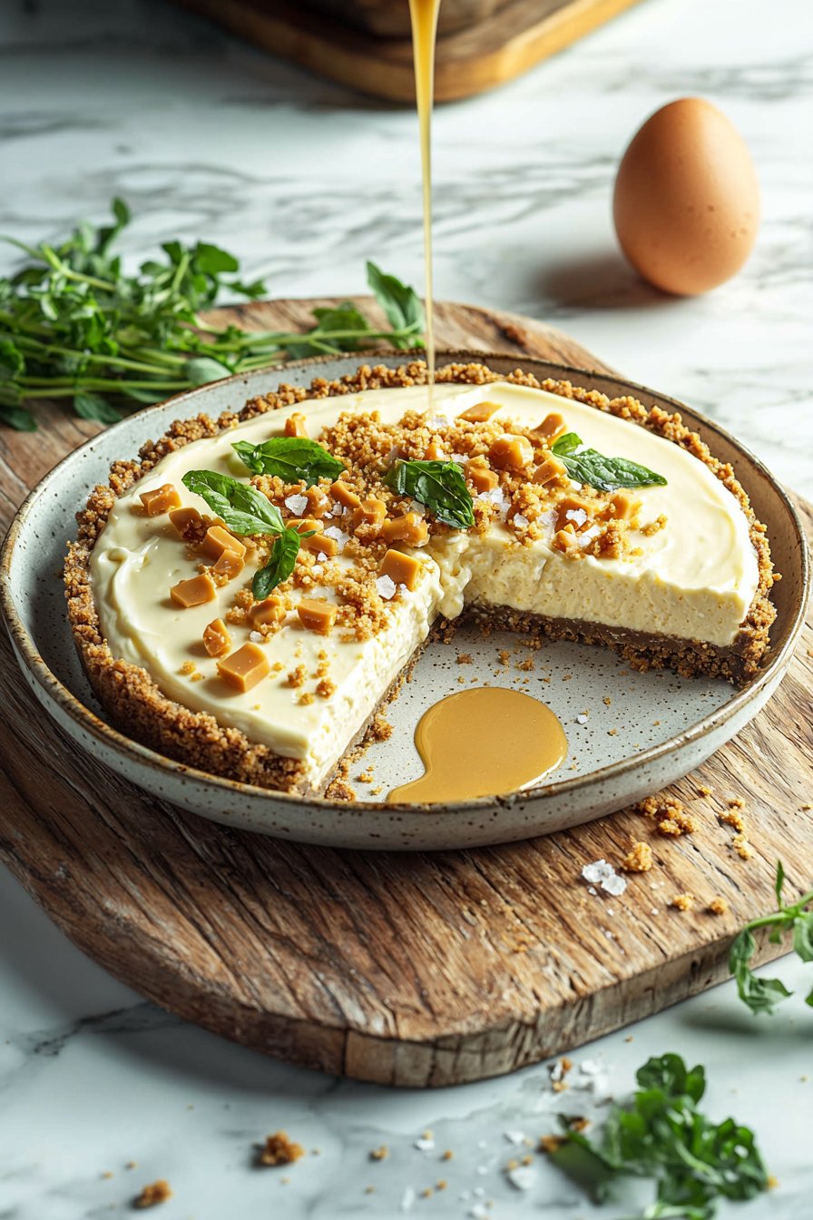 Geladene Butterscotch-Käsekuchen