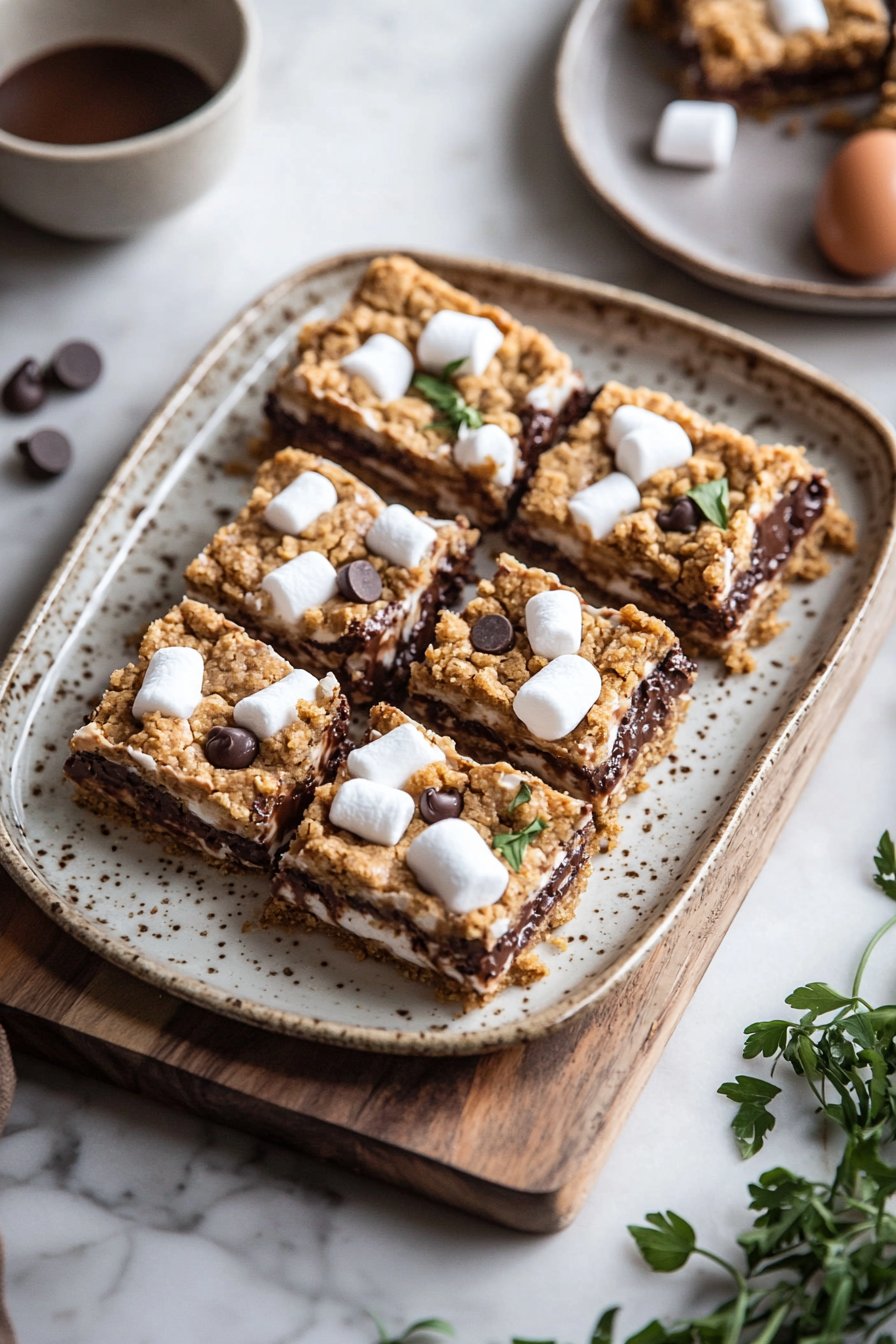 Easy Layered S'mores Cookie Bars