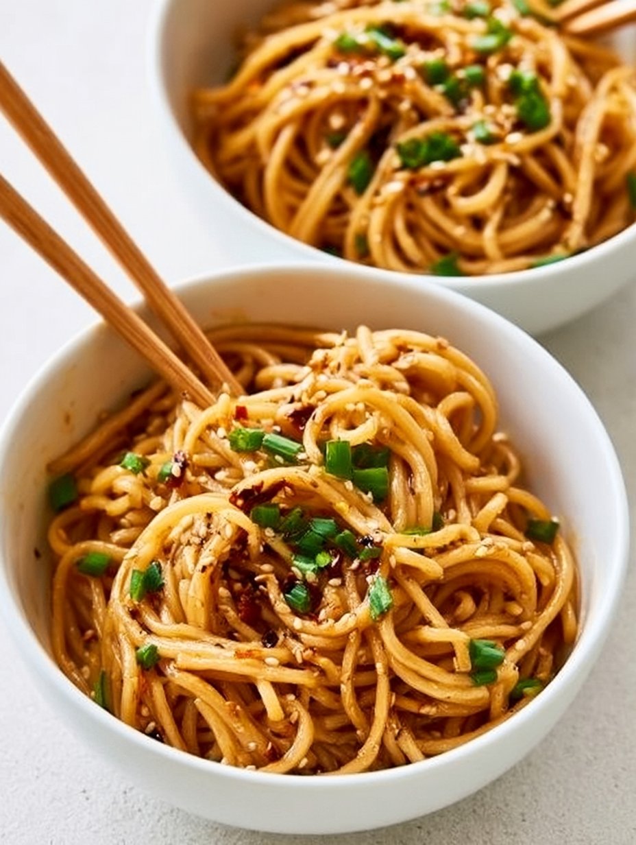 Fideos de Sésamo con Ajo