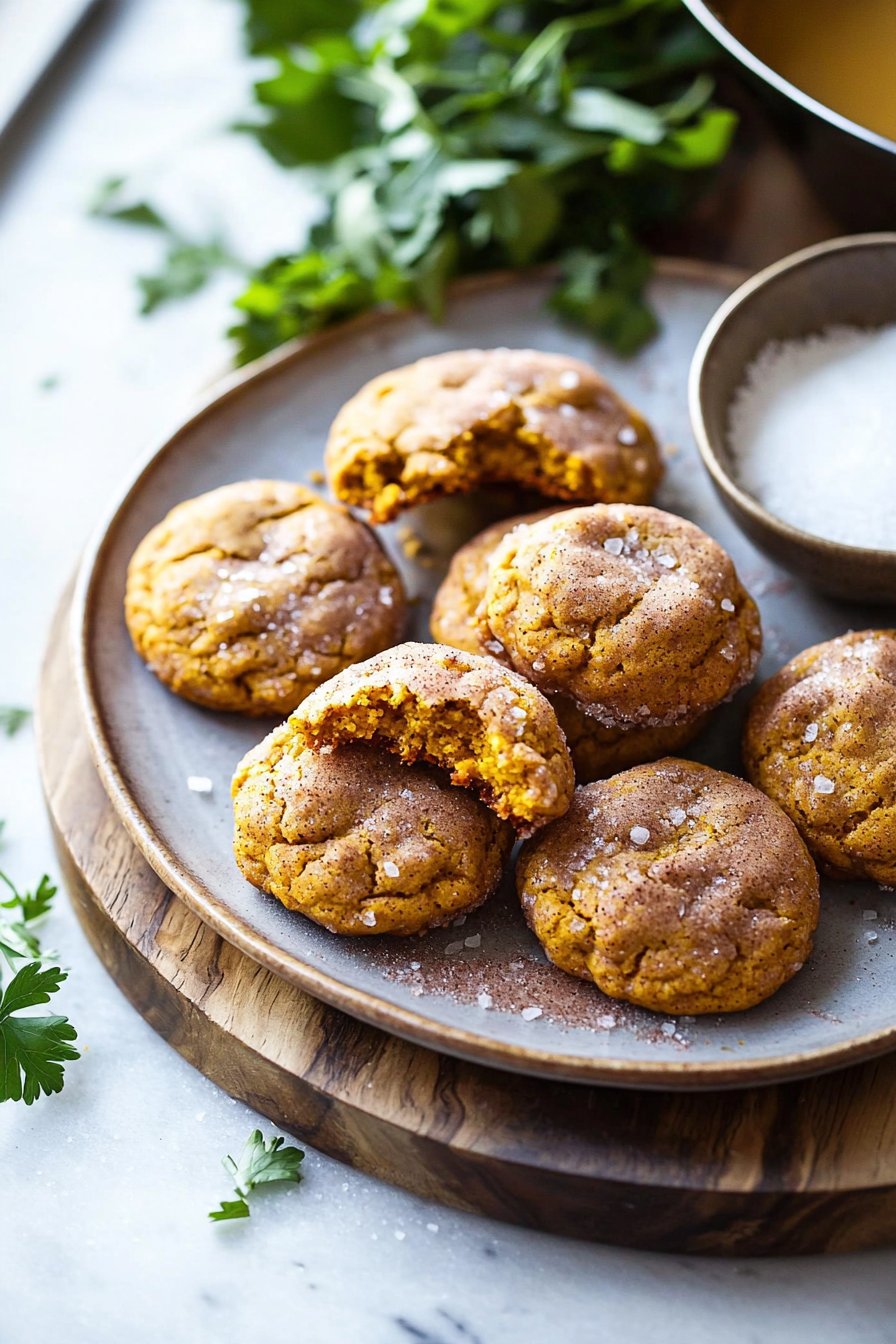 Soft & Chewy Pumpkin Snickerdoodle Cookies