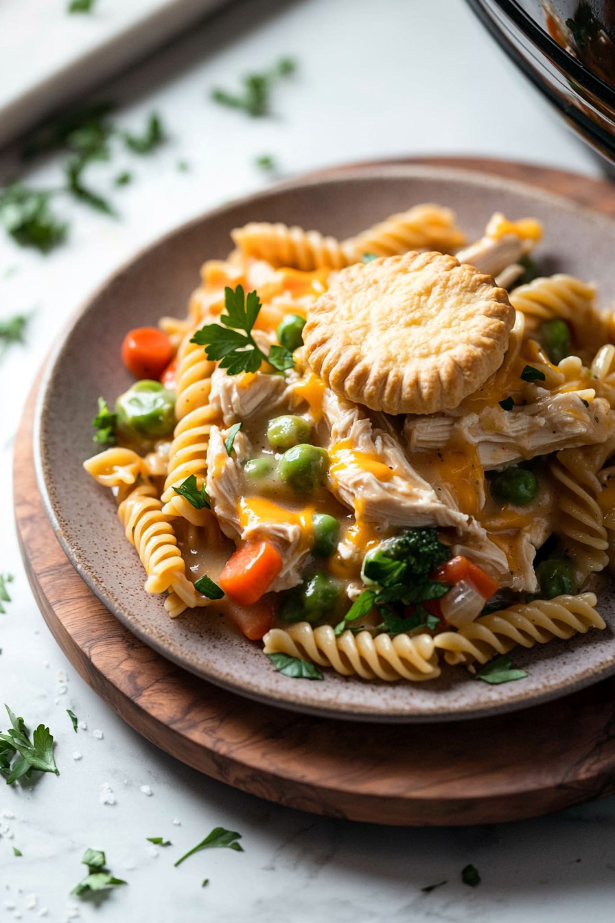 Crock Pot Chicken Pot Pie Pasta