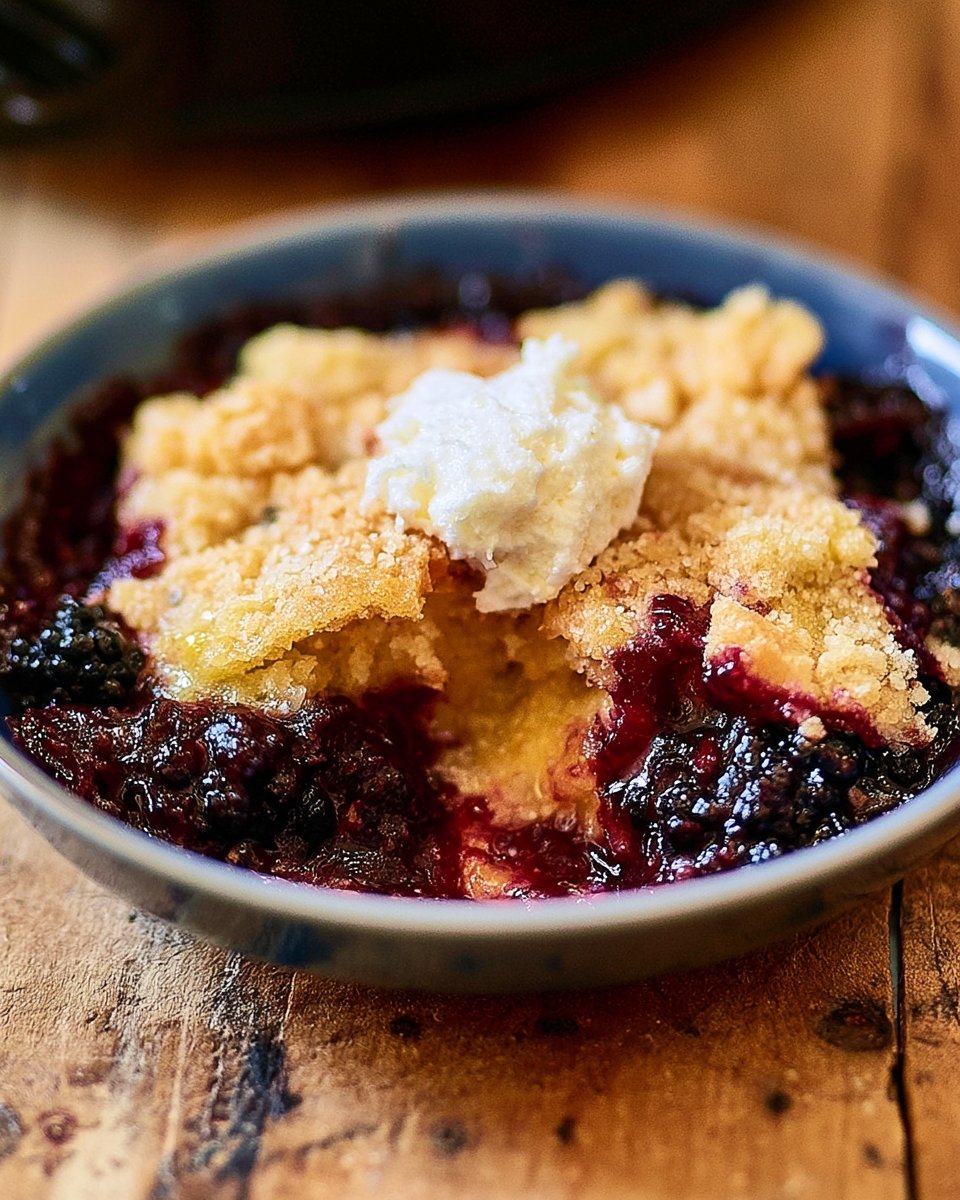 Crockpot Blackberry Dump Cake