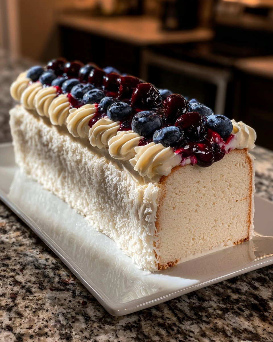 Coconut Cream and Berry Chantilly Slice