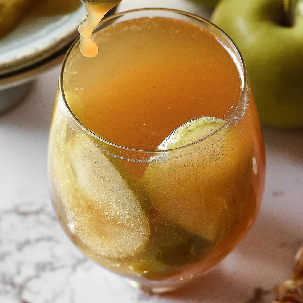 Shimmering Poison Apple Cider Sparkler Mocktail