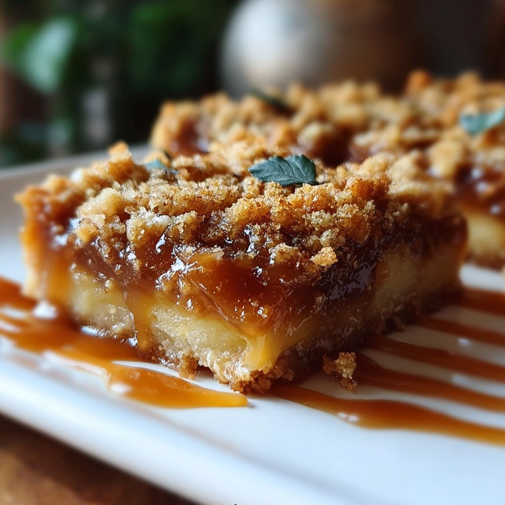 Indulgent Salted Caramel Apple Crumble Bars You'll Love
