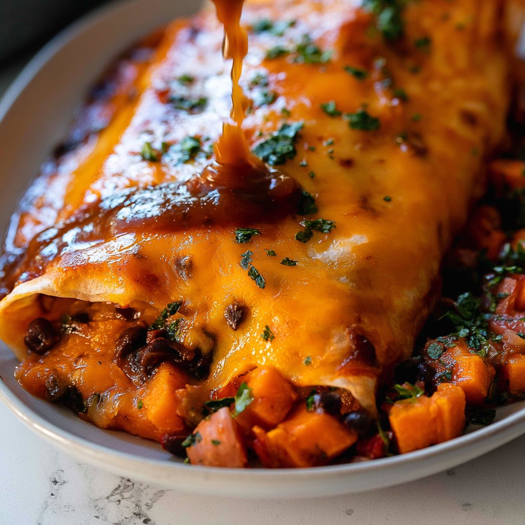 Sweet Potato & Black Bean Vegetarian Enchiladas