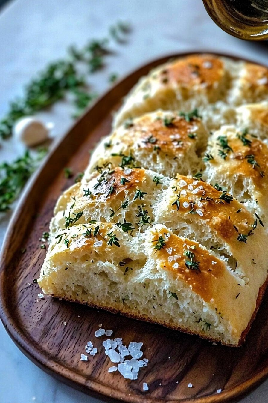 Rustikales Knoblauch-Parmesan-Kräuterbrot